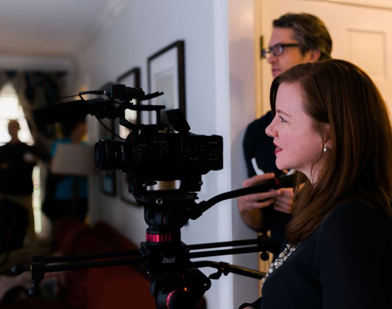 Ann Marie Taepke directs a client video shoot.