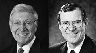 (L-R) Bernie Marcus, Co-Founder of Home Depot and John Allison, CEO of The CATO Institute and former Chairman and CEO of BB&T