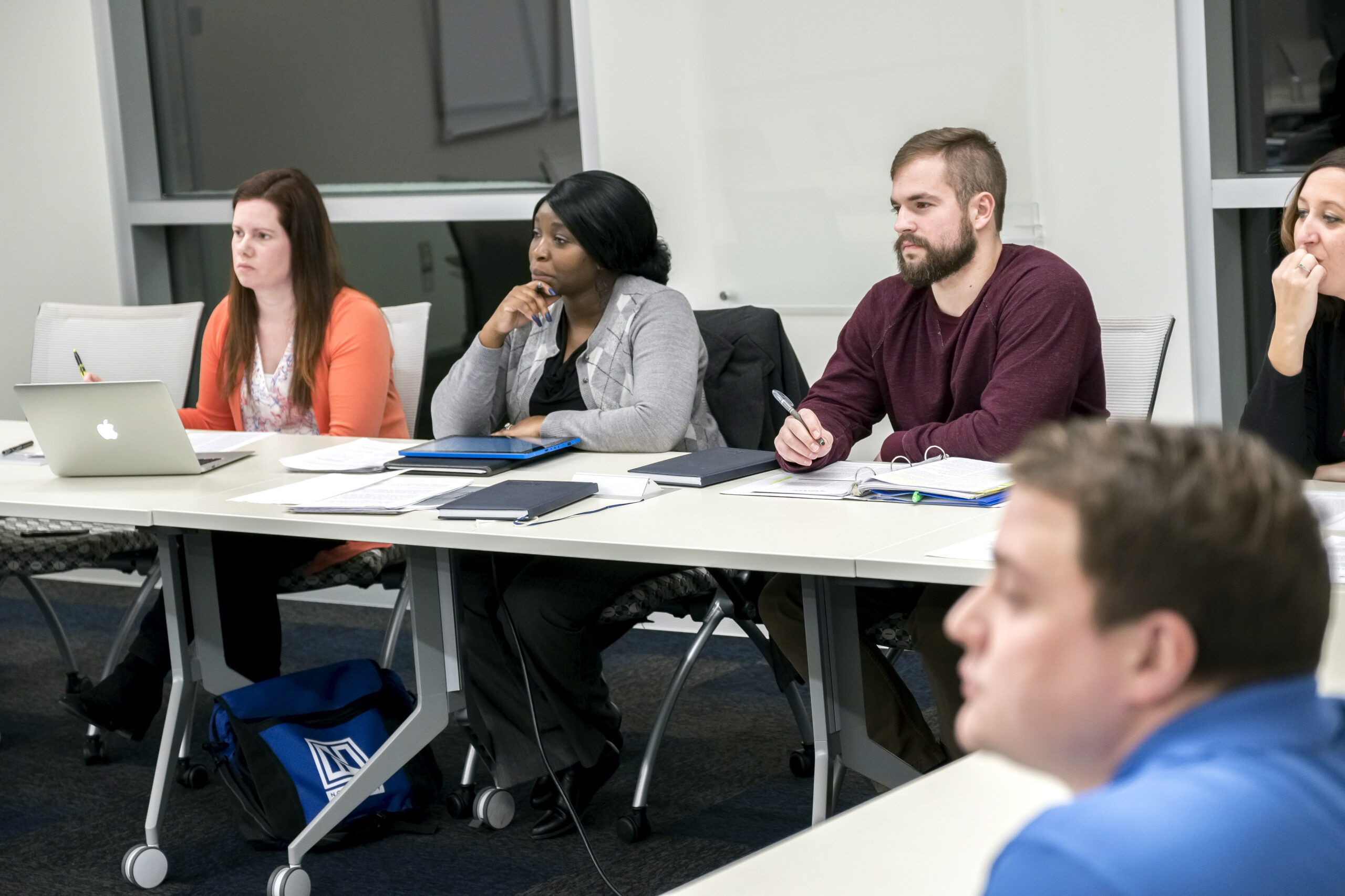 DeVos Graduate students sitting in a classroom for lecture