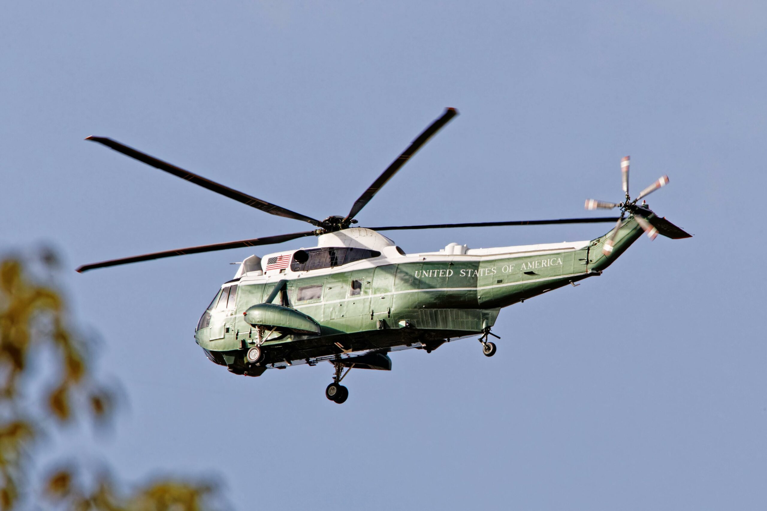 United States military helicopter flying